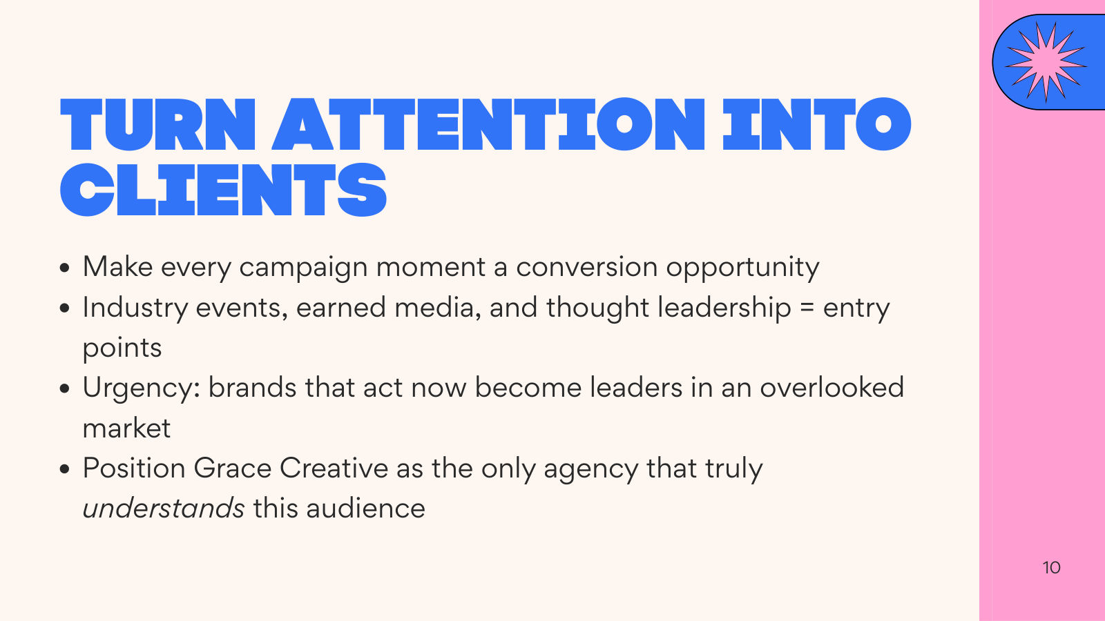 Grace Creative — Solaris PR, slide 10 of 38.